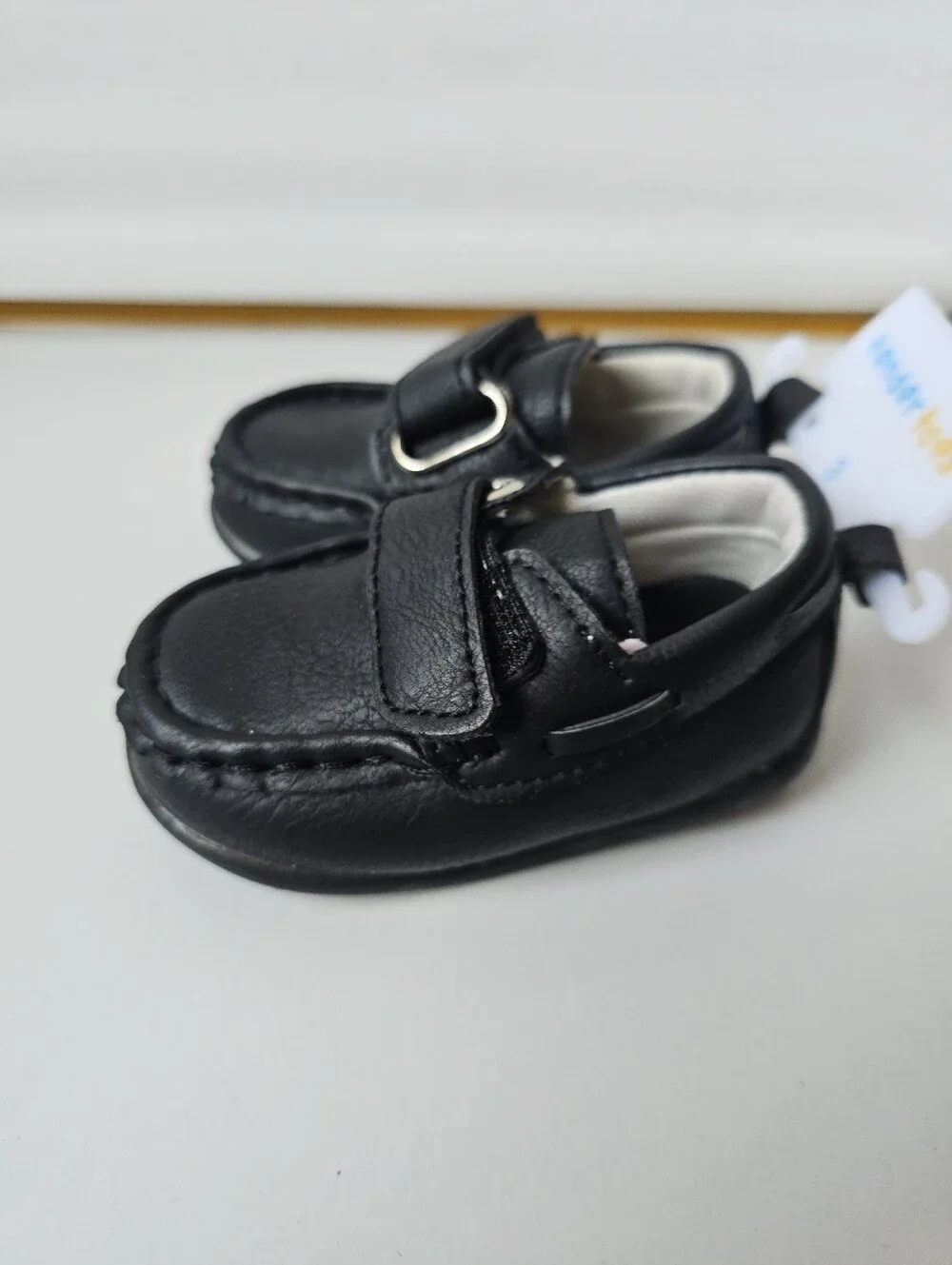 Tender Toes Black Baby Loafers Dress Shoes Size 3 NWT